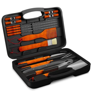Home-Complete 18-Piece BBQ Tool Kit w/ Case