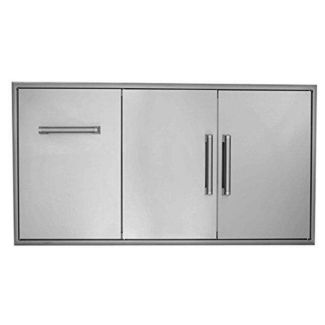 Coyote 45" Stainless Steel Double Access Doors with Roll Out Trash - C3-CDPOD