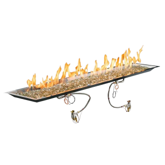 Outdoor Greatroom 12" x 84" Linear Crystal Fire Plus Gas Burner - CFP1284