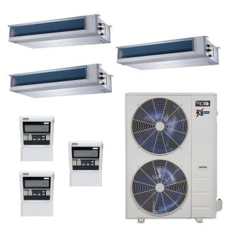 36,000 BTU 22.2 SEER2 ACiQ  3-Zone Concealed Duct Mini Split System w/ Extreme Heat - 9+9+12 - ACiQ-36Z-HH-M4 / 2-ACIQ-09CD-HH-MB / ACIQ-12CD-HH-MB