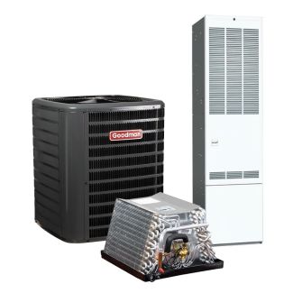 Goodman 2.5 Ton 14.3 SEER2 80% AFUE 90,000 BTU Mobile Home Heat Pump and Gas Furnace System - GLZS4BA3010 / ACiQ-MH36EU3VYED / MG1E-B090F1ABM1