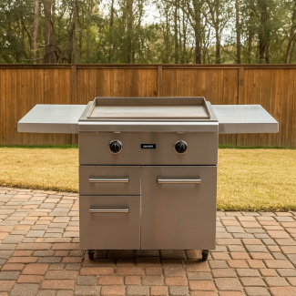 Coyote Gas Griddle 30-Inch W/Freestanding Cart - C3FTG30-FS