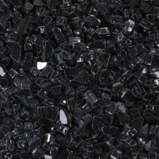Superior Fireplace Glass Media - 5LB Bag - Reflective Black - CRSHGL-RBLK