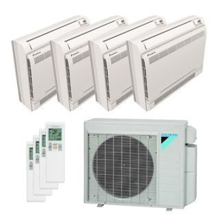 Daikin 36,000 BTU 22 SEER Quad Zone Floor Mounted Mini Split Heat Pump System 9+9+9+9 - 4MXL36TVJU / 4-FVXS09WVJU9