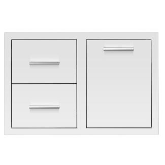 Summerset Stainless Steel 33" 2 Drawer & Trash or LP Tank Pullout Drawer Combo - DC2-33LP