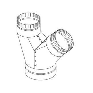 Summerset Vent Hood Wye Duct Fitting for VH42-3, VH48-3, VH60-3, & VH72-3 - VH-3-WDF