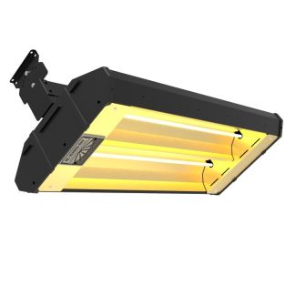 Detroit Radiant, Re-Verber-Ray ELXT Electric Infrared Heater - 24 Inch - Two Element - Black - 2720 Watt - 9,281 BTU