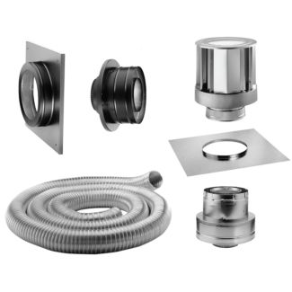 Duravent Direct Vent Masonry Conversion Chimney Liner Kit With 25ft Flex - 46DVA-KMC