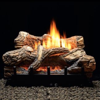 Empire Flint Hill Ventless Gas Logs with Manual Control Contour Burner