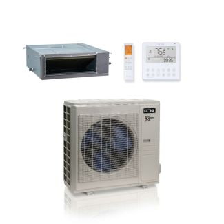 36,000 BTU 17.7 SEER2 ACIQ Single Zone Concealed Duct Mini Split System | Extreme Series - R454B | 230V