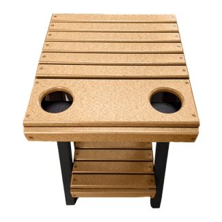 Poly Lumber 18 3/4" Table with (2) Cup Holders - Outdoor Furniture by Infinity Living - FF SCHT