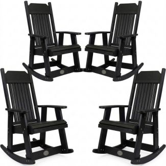 Outdoor Poly Furniture Set of 4 Carolina Rocker Chairs by Infinity Living