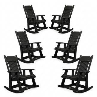 Outdoor Poly Furniture Set of 6 Carolina Rocker Chairs by Infinity Living