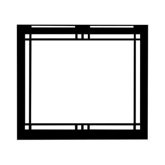 Majestic Contemporary Rectangular Door 36 Inch Overlap Front - Black