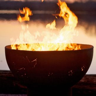 Fire Pit Art Gas Fire Pit- Funky Dog