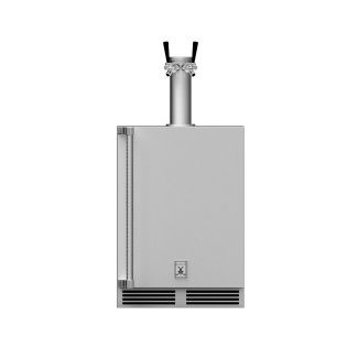 Hestan 24-Inch 5.2 Cu. Ft. Right Hinge Outdoor Rated Double Tap Beer Dispenser - GFDSR242