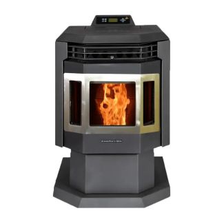 Comfortbilt 2400 Sq Ft Pellet Stove with Blower EPA Certified & 30% Tax Credit Approved - HP21-Black-SS