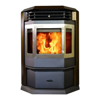 Comfortbilt 2800 Sq Ft Pellet Stove with Blower EPA Certified & 30% Tax Credit Approved - HP22-Brown-SS