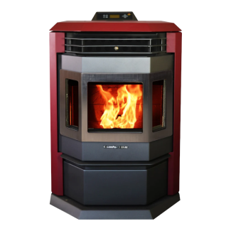 Comfortbilt 2800 Sq Ft Pellet Stove with Blower EPA Certified & 30% Tax Credit Approved - HP22-Burgundy-SS