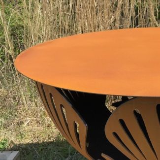 Fire Pit Art 43" Steel Table Top Fire Pit Cover