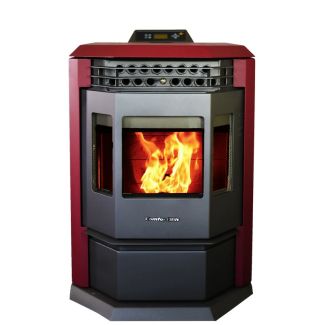 Comfortbilt 2800 Sq Ft Pellet Stove with Blower EPA Certified & 30% Tax Credit Approved - HP22-Burgundy