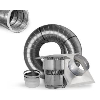 Ventis 6-Inch Pre-Insulated Chimney Liner Kit With Appliance Connector 20ft-40ft- K5A6PI 
