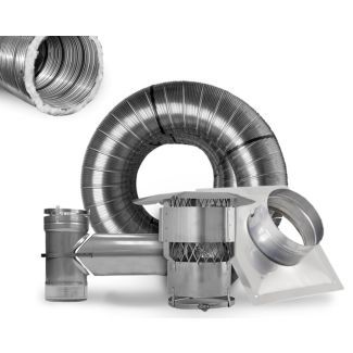Ventis 6-Inch Pre-Insulated Chimney Liner Kit With Tee - K5T6PI