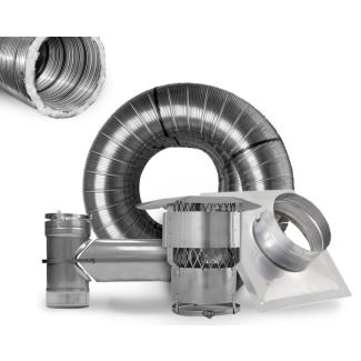 Ventis 6-Inch Pre-Insulated Chimney Liner Kit With Tee Kit 20ft-30ft- K5T6PI