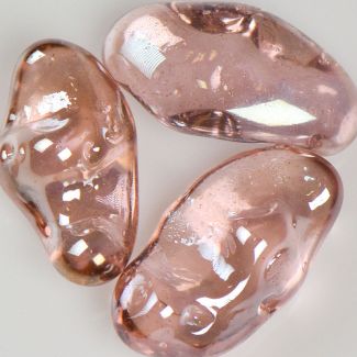 American Specialty Glass - Jelly Bean Fire Glass - Cotton Candy Iridescent - 1/2 Inch to 1 Inch