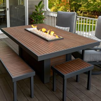 The Outdoor Greatroom Kenwood Dining Gas Fire Pit Table - KW-1242-K