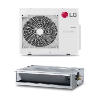 lg 30 000 btu multi f 18 5 seer2 single zone concealed duct mini split heat pump system r32 230v 235808