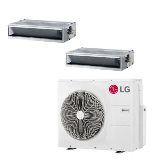 LG 18,000 BTU 2 Zone Concealed Duct Mini Split System - KUMXA181A / 2-KNMKB091A