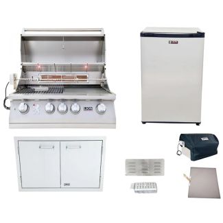 Lion L75000 32-Inch 4-Burner Built-In Gas Grill & Outdoor Kitchen Package - 75625 / 75623 *FREE Gourmet Package w/Purchase