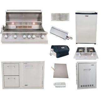 Lion 7-Piece Outdoor Kitchen Package With L90000 Built-In Grill - L90000 Package 1