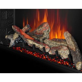 Napoleon Cineview 36" Built-In Electric Fireplace with Remote, Heater, Logs, Glass Media & Black Shelf for 120V - NEFB36H-BS-2