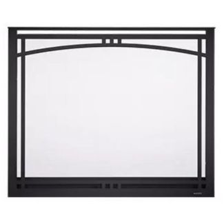 Majestic Manor Arched Overlap Front with ClearVue Mesh – Black