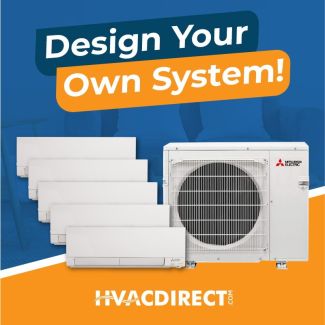 Mitsubishi Five Zone Mini Split System - Design Your Own R454B