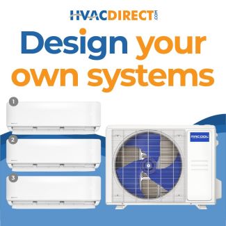 MRCOOL Design Your Own Tri Zone Heat Pump System R454B
