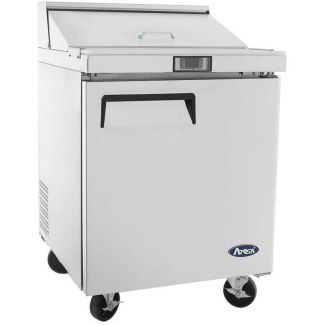 Atosa 28" 1 Door Sandwich / Salad Prep Table, (8) 1/6 size pans – MSF8301GR