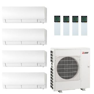 40,500 BTU Mitsubishi FX-Series Mini Split | 4-Zone Wall Mount Heat Pump with 6k & 9k Units