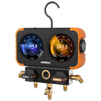 Navac Flex-X Manifold Gauge Digital Display HD Color Graphic Interface 72 Refrigerants A2L - N2DX