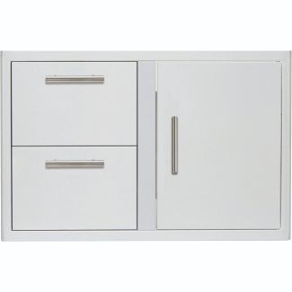 Blaze 32" Stainless Steel Access Door & Double Drawer Combo - BLZ-DDC-R-LTSC