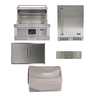 Coyote Pellet 36-Inch Built-In Grill W/Outdoor Kitchen Package Options - C2P36-PKG-2