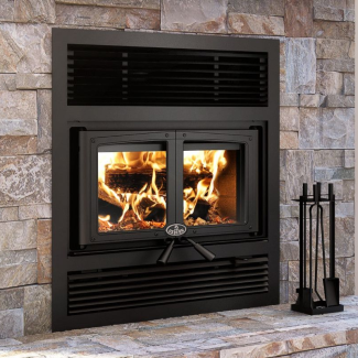Osburn Everest II Wood Fireplace W/Blower - OB04016 - Heats 2500 Sq Ft