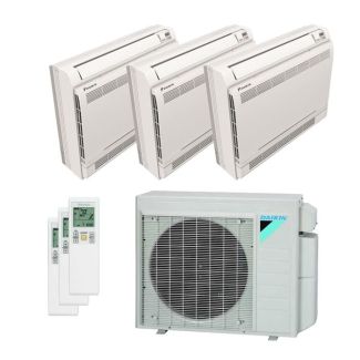 Daikin 36,000 BTU 22 SEER Tri Zone Floor Mounted Mini Split Heat Pump System 9+9+9 - 4MXL36TVJU / 3-FVXS09WVJU9