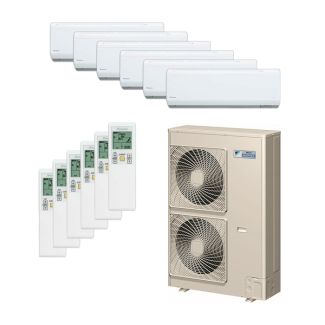 Daikin 48,000 BTU 18.8 SEER Six Zone Heat Pump System 7+7+7+7+7+7 - Wall Mounted