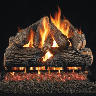 Peterson 24" Charred Oak Gas Log Set with G45 Triple T Vented Gas Burner