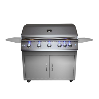 RCS Premier Series 40-Inch Freestanding Gas Grill With Rear Infrared Burner & Blue LED Lights