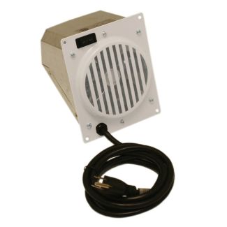 Buck Stove PF06-YJLF-B Automatic/Manual Thermostat Blower with front grille, built-in control switch, and power cord for convenient, adjustable airflow.