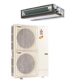 30,000 BTU Mitsubishi P-Series 18.1 SEER2 Single Zone Concealed Duct Mini Split Heat Pump System – R-410A | 230V - PUZ-HA30NKA / PEAD-A30AA7